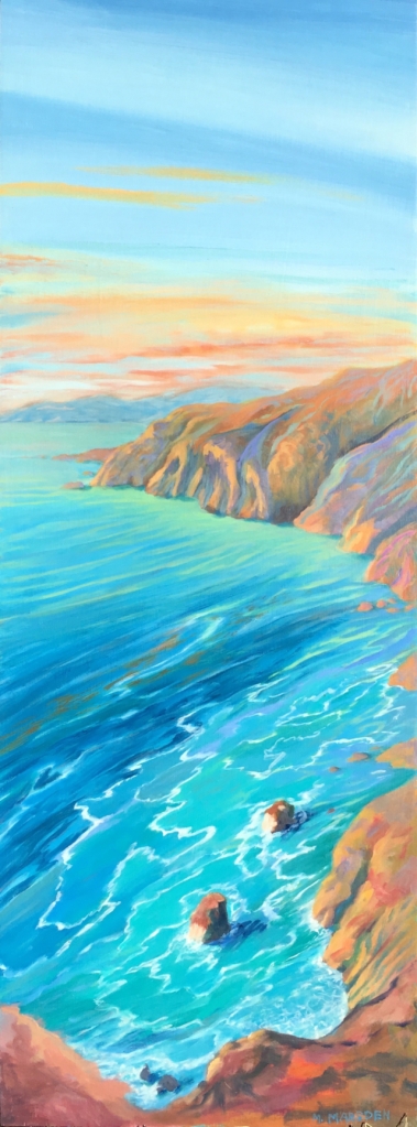 Muir Beach Overlook - tall painting